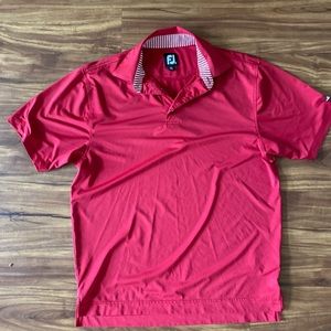 Red golf shirt